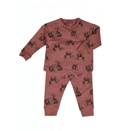 MEISJES PYJAMA OUDROZE WOLF 9M 201