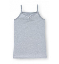 MEISJES SINGLET GRIJS/WIT STRIPES 3A 202