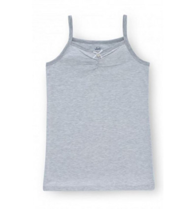 MEISJES SINGLET GRIJS/WIT STRIPES 3A 202