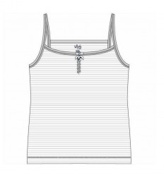 MEISJES SINGLET GRIJS/WIT STRIPES 6A 202