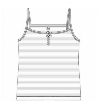 MEISJES SINGLET GRIJS/WIT STRIPES 6A 202