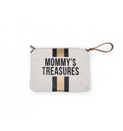MOMMY CLUTCH CANVAS OFF WHITE 201