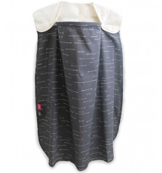 2-BORSTVOED DOEK ECRU/D GRIJS PIJL 231