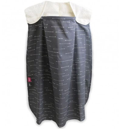 2-BORSTVOED DOEK ECRU/D GRIJS PIJL 231