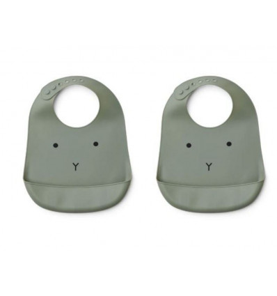 TILDA SILICONE BIB 2 PACK RABBIT 202