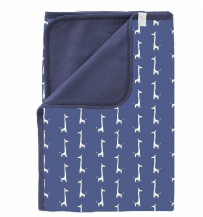 BLANKET COT/VELOURS 80X100 GIRAF BLUE 21
