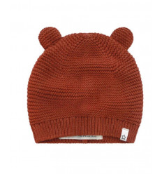 KNIT NEWBORN HAT RUST ONESIZE 201