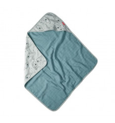 HOODED TOWEL SEA FRIENDS BLUE 21