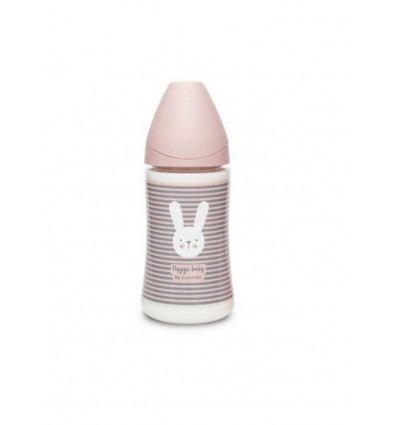 FLES PA SIL 3POS 270ML PINK LINES 241