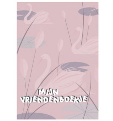 VRIENDENBOEK MEISJE PLUMROZE 24