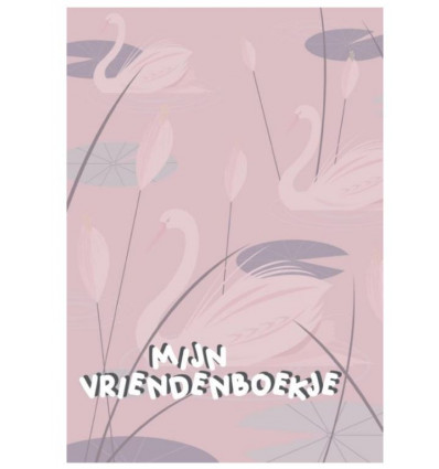 VRIENDENBOEK MEISJE PLUMROZE 24
