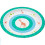 PLATE WILDLIFE GIRAFFE BLUE / GREEN 5