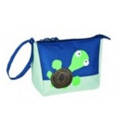 MINI WASHBAG WILDLIFE TURTLE NAVY / SOFT