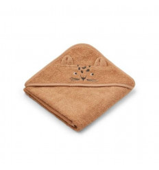ALBERT HOODED TOWEL LEOPARD APRICOT 21