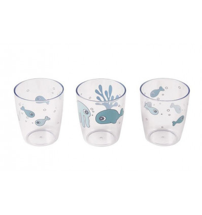 YUMMY MINI GLASS SEA FRIENDS BLUE 241