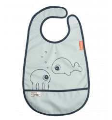 BIB W/VELCRO SEA FRIENDS BLUE 22