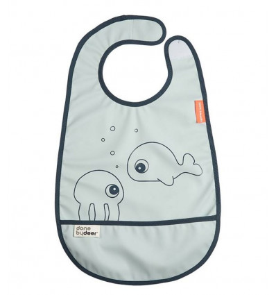 BIB W/VELCRO SEA FRIENDS BLUE 22