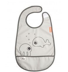 BIB W/VELCRO SEA FRIENDS GREY 22