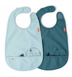 BIB W/VELCRO DEER FRIENDS BLUE 241