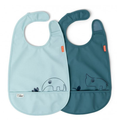 BIB W/VELCRO DEER FRIENDS BLUE 241