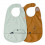 BIB W/VELCRO DEER FRIENDS MUSTARD/GR 241