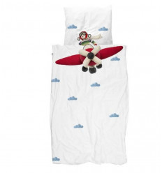 OVERTREK BED 140X220 AIRPLANE MONKEY