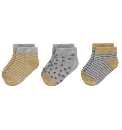 SNEAK SOCK GOTS 3P CURRY SIZE: 15-18 25