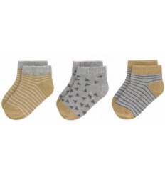 SNEAK SOCK GOTS 3P CURRY SIZE: 12-14 25