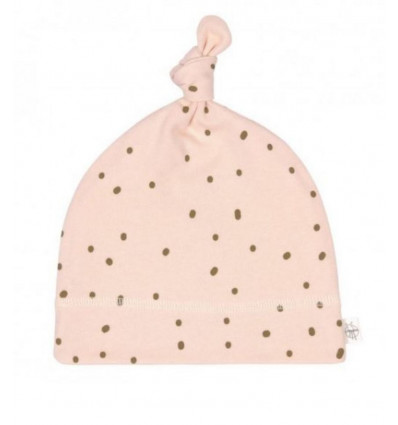 BEANIE DOTS PINK 50/56 0-2M 24