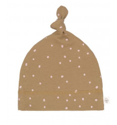 BEANIE DOTS CURRY 62/68 2-6M 24