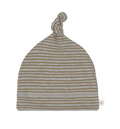 BEANIE STRIPED GREY MEL 50/56 0-2M 24