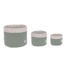 STORAGE BASKET SET 3P MUSLIN ANTHR 231