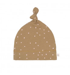 BEANIE DOTS CURRY 50/56 0-2M 24