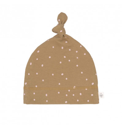 BEANIE DOTS CURRY 50/56 0-2M 24