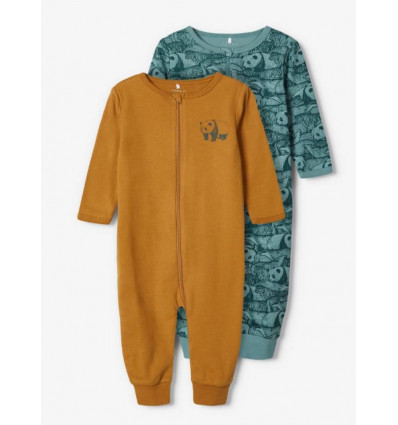 NBMNIGHTSUIT 2P ZIP TRELLIS ANIMAL 201