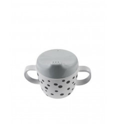 2-HANDLE SPOUT CUP DREAMY DOTS GREY 21