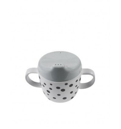 2-HANDLE SPOUT CUP DREAMY DOTS GREY 21