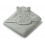 ALBERT HOODED TOWEL HIPPO DOVE BLUE 21