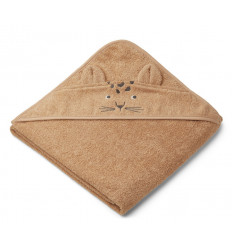 AUGUSTA HOODED TOWEL LEOPARD APRICOT 21