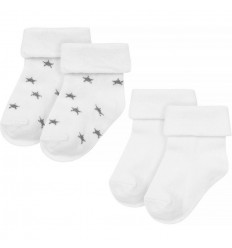 U SOCKS 2 PCK LEVI STARS WHITE 6-12M 21