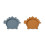OLIVIA PLATE 2P DINO BLUE/MUSTARD 21