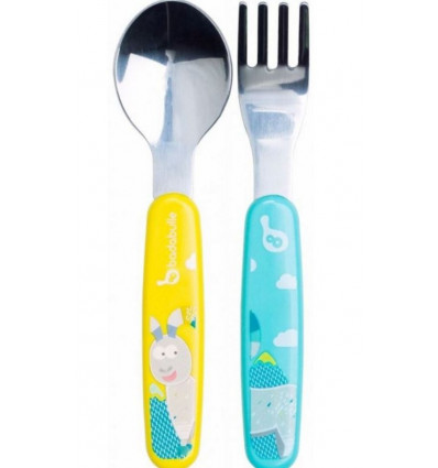 COUVERTS EN METAL CHAMOIS BLEU 21