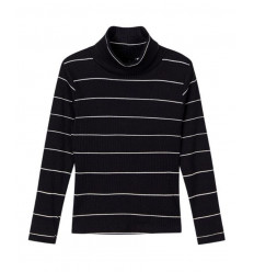 NMFVEMMA LS SLIM ROLLNECK O BLACK 80 201