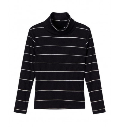 NMFVEMMA LS SLIM ROLLNECK O BLACK 80 201
