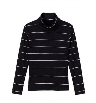 NMFVEMMA LS SLIM ROLLNECK O BLACK 86 201
