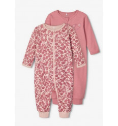NBFNIGHTSUIT 2P ZIP DUSTY ROSE 201