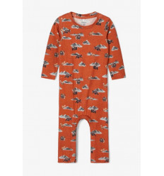 NBMOBERG LS BODYSUIT BURNTBRICK 62 201