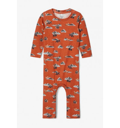 NBMOBERG LS BODYSUIT BURNTBRICK 62 201