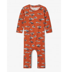 NBMOBERG LS BODYSUIT BURNTBRICK 68 201
