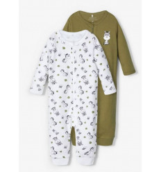 NBMNIGHTSUIT 2P ZIP LODEN GREEN NOOS 201